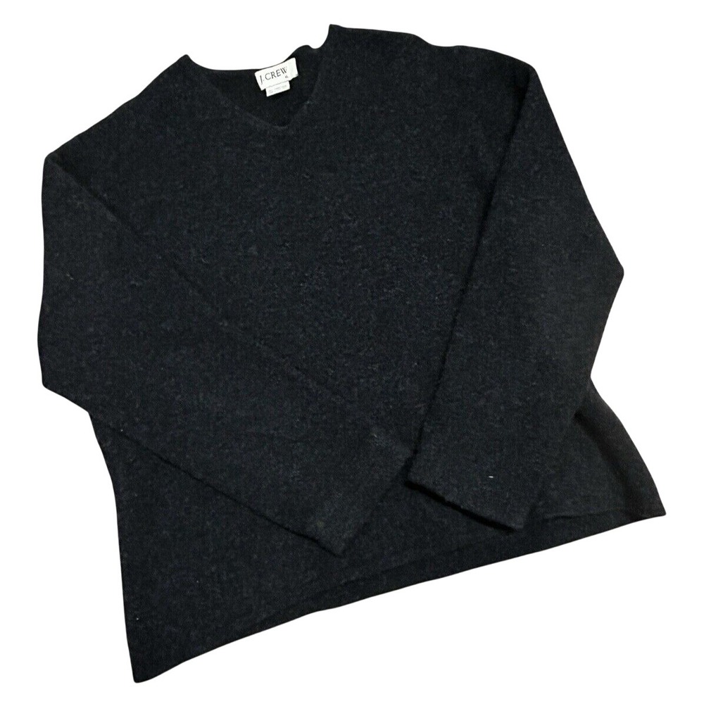 J.Crew 100%‎ Lambswool Sweater Womens XL Dark Gray Charcoal